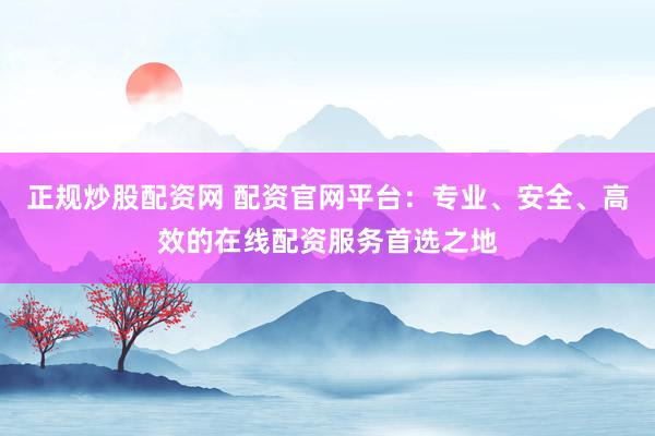 正规炒股配资网 配资官网平台:专业、安全、高效的在线配资服务首选之地